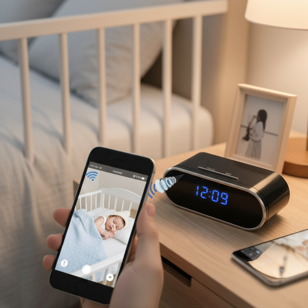 Baby Monitor Clock – Wi-Fi & Night Vision